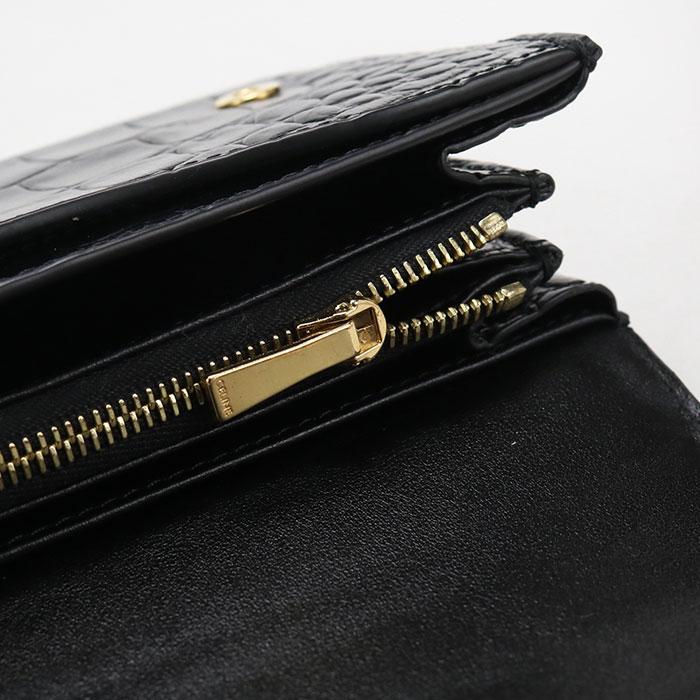 CELINE（セリーヌ） 中古良品 長財布二折 ラージフラップウォレット