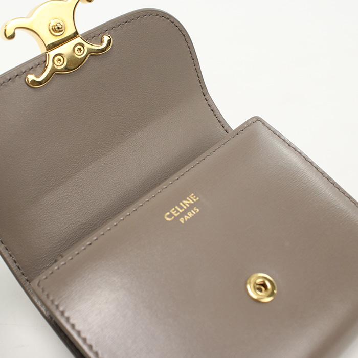 CELINE ベージュ 三つ折り財布 CELINE（セリーヌ） 中古良品 三つ折り財布 10D783DPV.10BL スモール