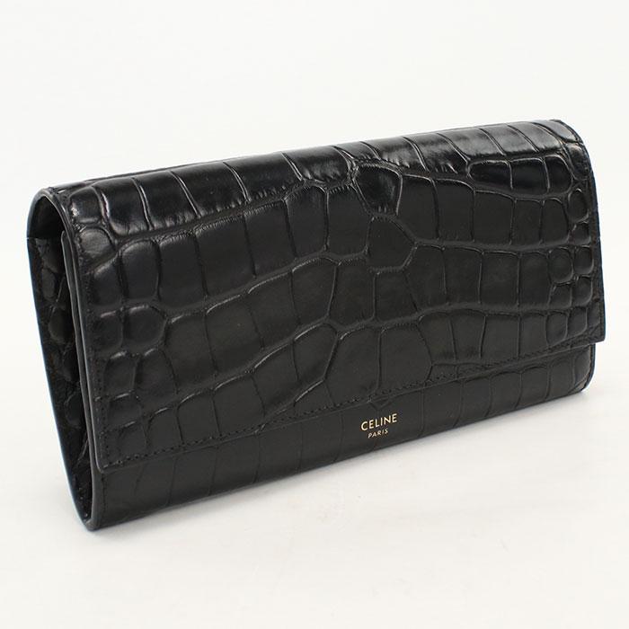 CELINE（セリーヌ） 中古良品 長財布二折 レディース ブラック