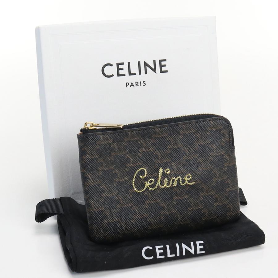 中古・未使用セリーヌCELINE フック付きコイン&カードポーチ