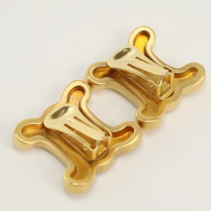 中古良品セリーヌCELINE トリオンフ ピアス メタル ゴールド系 ランク  