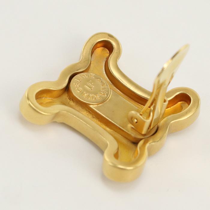 中古良品セリーヌCELINE トリオンフ ピアス メタル ゴールド系 ランク  