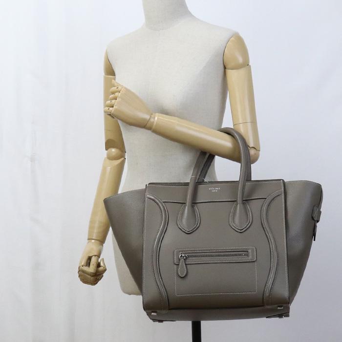 CELINE 中古良品セリーヌCELINE ラゲージ ミニ カーフ トートバッグ 