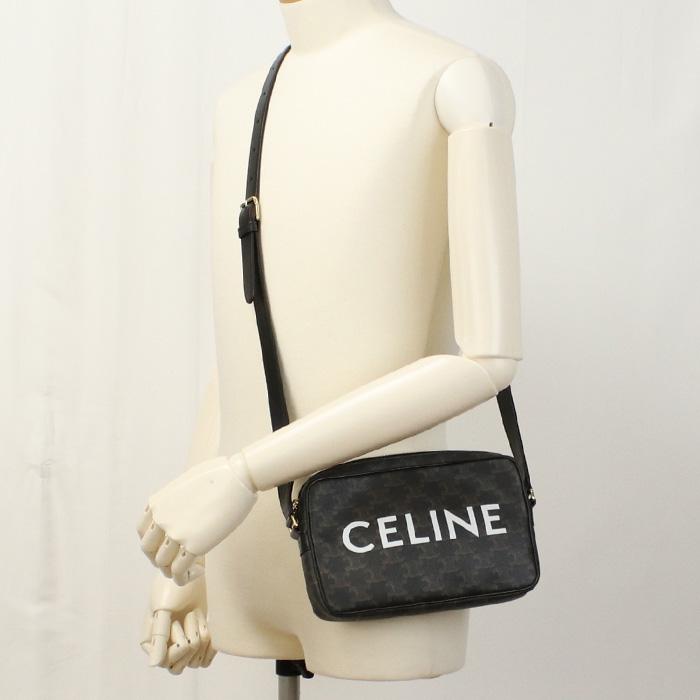CELINE 中古良品セリーヌCELINE トリオンフキャンバス ミディアム ロゴ  