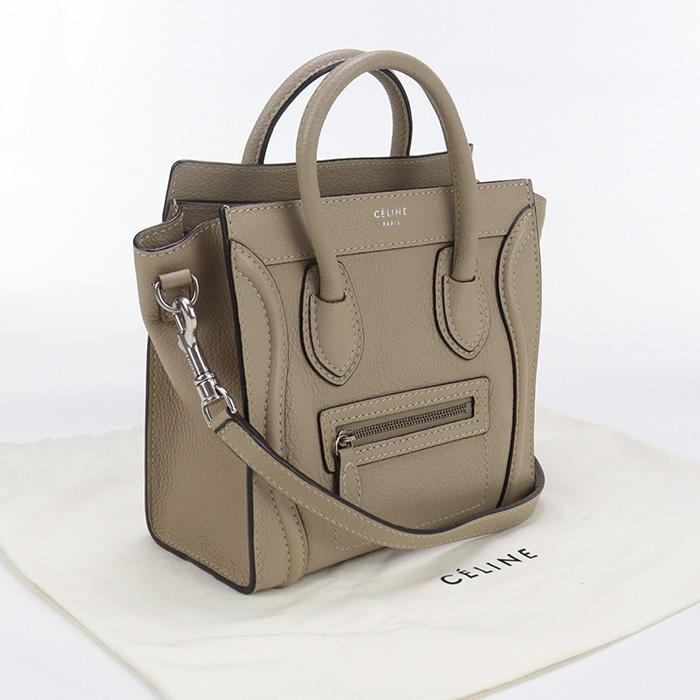 CELINE 中古良品 セリーヌ ハンドバッグ ラゲージ ナノ レディース