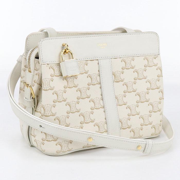 【中古】CELINE セリーヌ トリオンフキャンバス 斜め掛け ショルダーバッグ PVC レディース CELINE（セリーヌ） 中古良品 斜め掛け ショルダーバッグ ショルダー