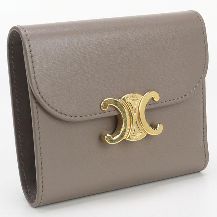 CELINE 中古良品 セリーヌ 三折財布 10D78 3DPV スモール フラップ 