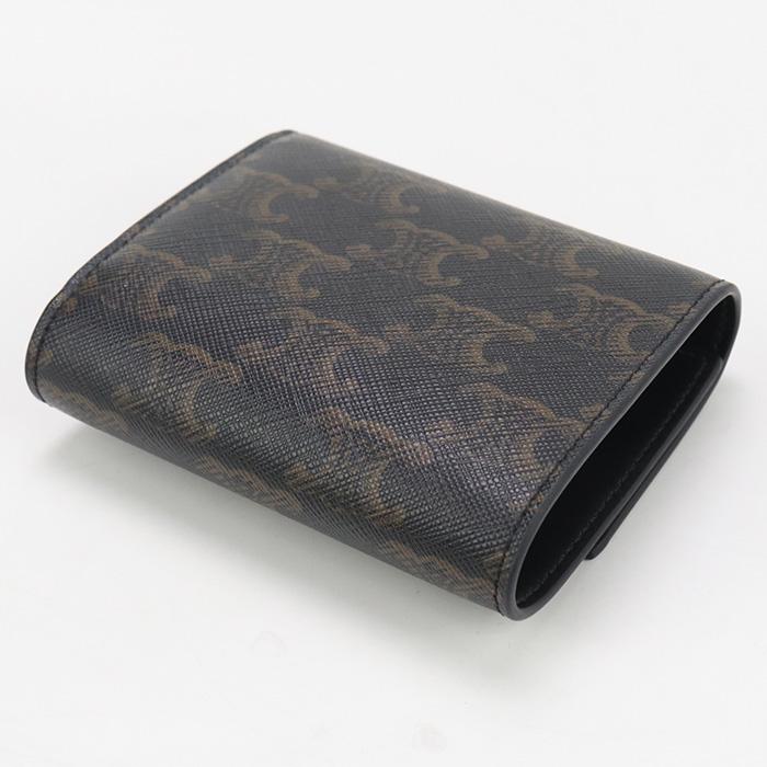 中古良品 CELINE 三折財布 10B57 2BZR 38SI スモール トリ