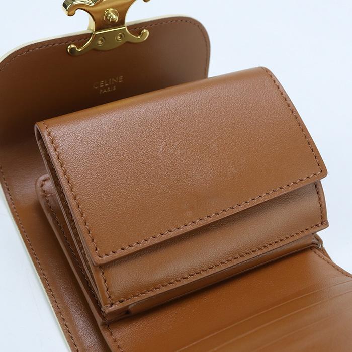 CELINE 中古良品 セリーヌ 二折財布 10D78 2CQH スモール フラップ  