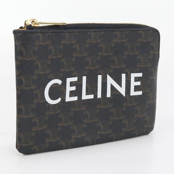 中古良品CELINE セリーヌ 小銭入れ 10C662CA2.38NO パース トリオンフキャンバス レディース ブラック CELINE（セリーヌ） 中古良品 小銭入れ 10C662CA2.38NO コインパース