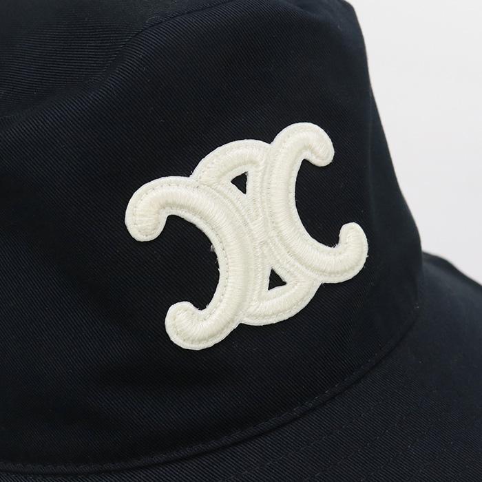 中古美品CELINE セリーヌ ハット 2AUE5968P.38NO バケットハット トリオンフ レディース ブラック CELINE（セリーヌ） 【中古・未使用】 ハット 2AUE5968P.38NO バケット