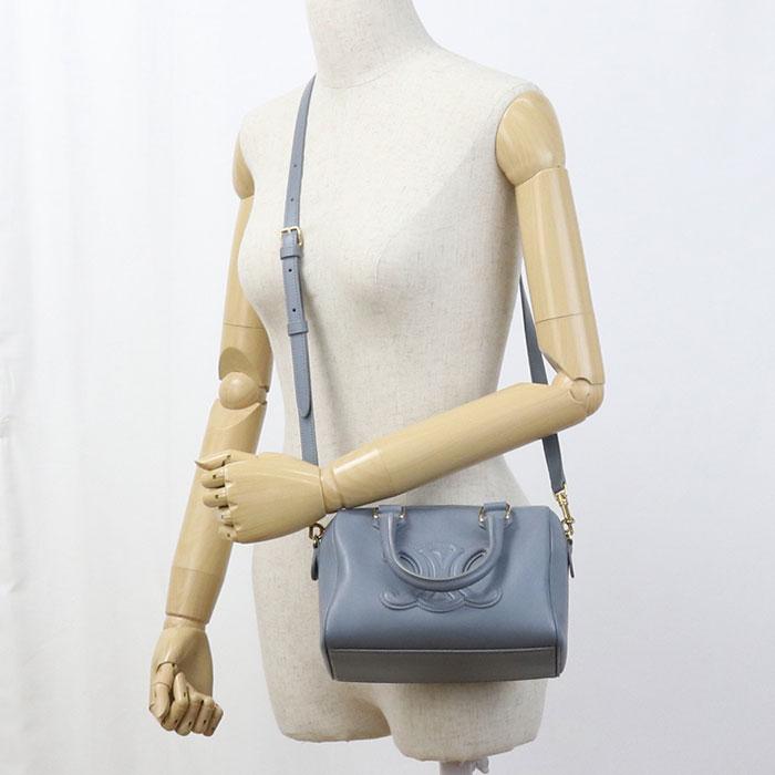 中古CELINE セリーヌ ハンドバッグ スモール ボストン レディース ブルー CELINE（セリーヌ） 中古 ハンドバッグ スモール ボストン レディース