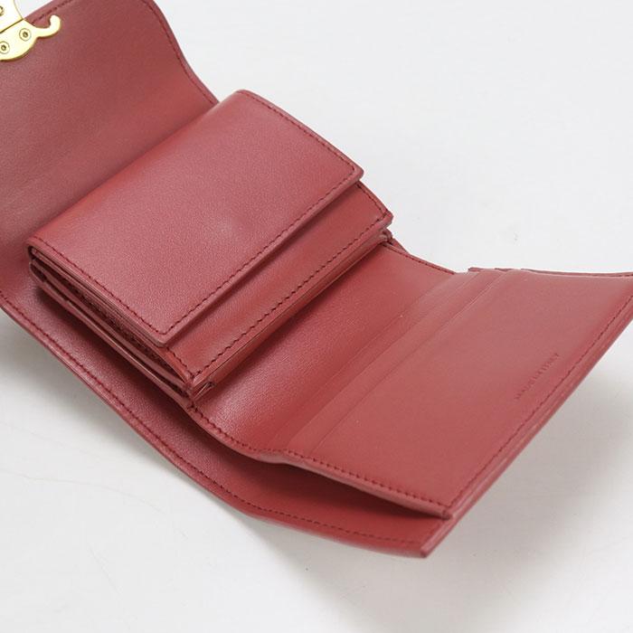 中古良品CELINE セリーヌ 三折財布 10D78 3DPV スモール フラップウォレット トリオンフ レディース ピンク CELINE（セリーヌ） 中古良品 三折財布 10D78 3DPV スモール フラップ