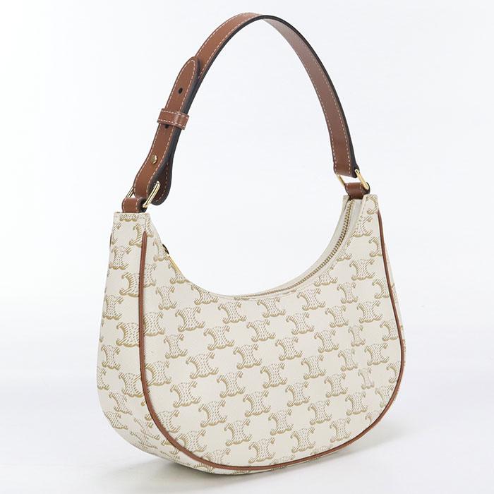 中古良品CELINE セリーヌ ショルダーバッグ 193952BZJ.01BC アヴァ ワンショルダー トリオンフキャンバス レディース ホワイト CELINE（セリーヌ） 中古良品 ショルダーバッグ 193952BZJ.01BC アヴァ