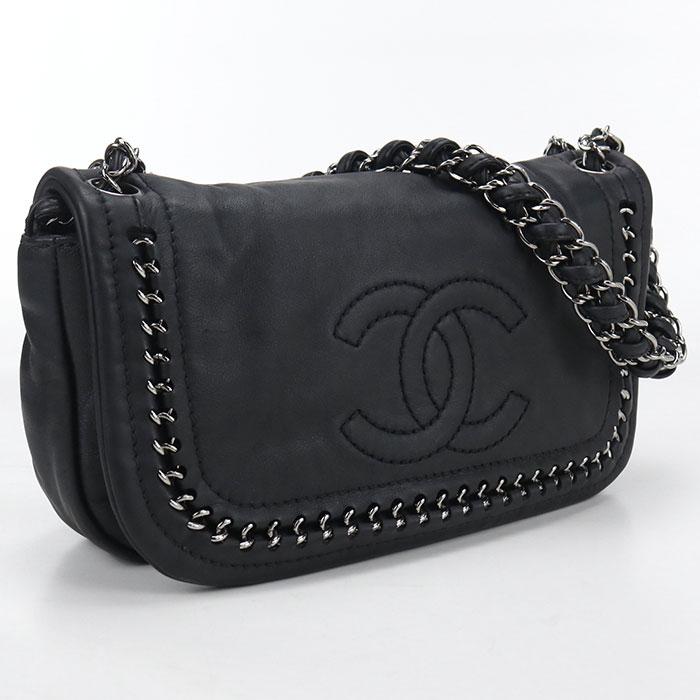 CHANEL シャネル　チェーンバッグ　チェーンショルダー　ブラック　黒 CHANEL（シャネル） 中古美品 ショルダーバッグ チェーン レディース