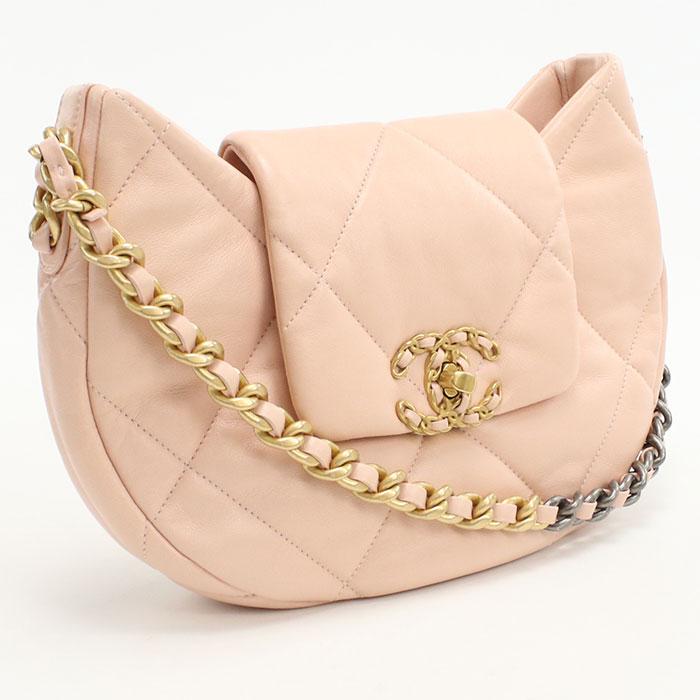 シャネル CHANEL 19 ディズヌフ ショルダーバッグ バッグ レザー レディース ピンク系 【中古】 シャネル(CHANEL)シャネル 19 ディズヌフ マトラッセ ショルダーバッグ