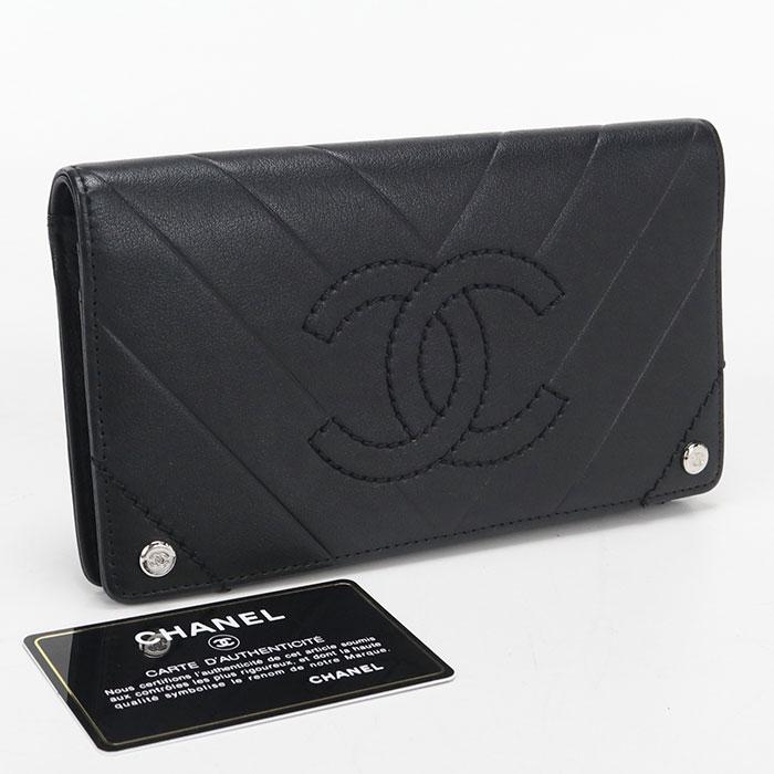 CHANEL（シャネル） 中古良品 長財布二折 レディース ブラック