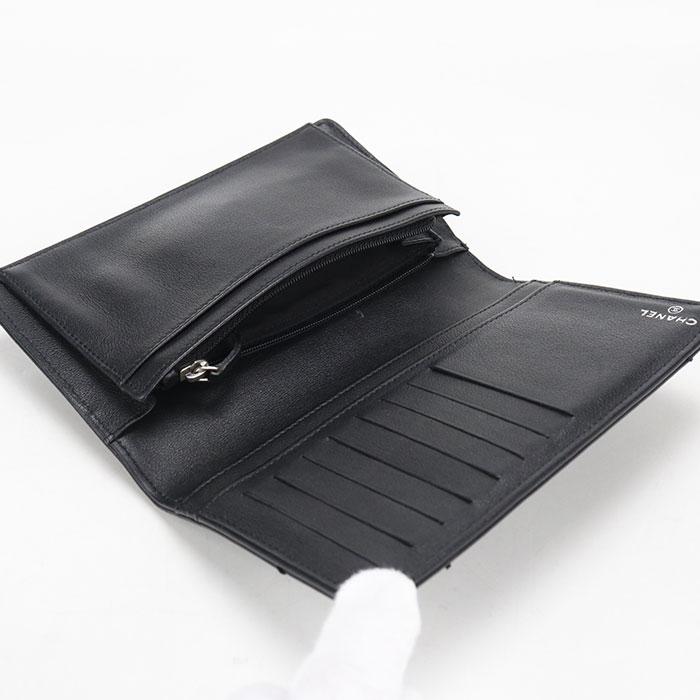 CHANEL（シャネル） 中古良品 長財布二折 レディース ブラック