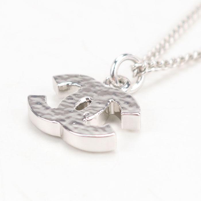 CHANEL シャネル ネックレス ココマーク ラインストーン シルバー CHANEL（シャネル） 中古美品 ネックレス ラインストーン ココマーク
