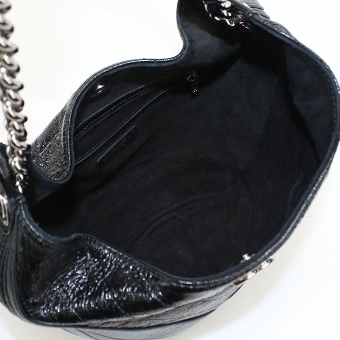 中古良品CHANEL シャネル ショルダーバッグ 25737038 チェーンショルダーバッグ シェブロン レディース ブラック CHANEL（シャネル） 中古良品 ショルダーバッグ 25737038 チェーン