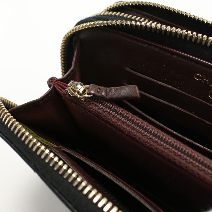 中古CHANEL シャネル 長財布ラウンドファスナー ラウンドWジップ ウォレット レディース ブラック CHANEL（シャネル） 中古 長財布ラウンドファスナー ラウンドWジップ