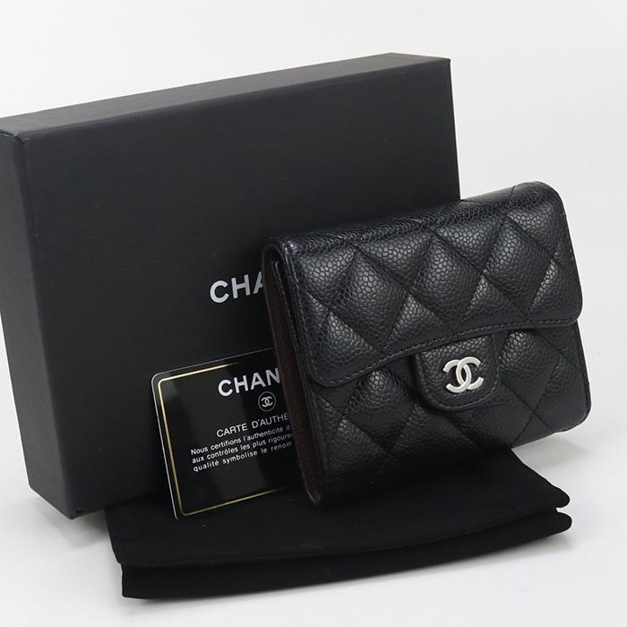 CHANEL 中古良品 シャネル 三折財布 31581376 クラシックスモール  