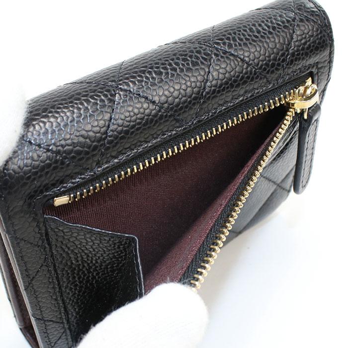 中古良品CHANEL シャネル 三折財布 26920077 スモール フラップウォレット マトラッセ レディース ブラック CHANEL（シャネル） 中古良品 三折財布 26920077 スモール フラップ