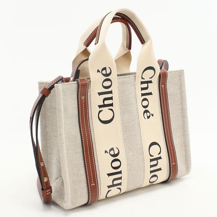 中古美品Chloe クロエ トートバッグ CHC22AS397I2690U 2WAY ウッディ スモール レディース ベージュ Chloe（クロエ） 中古美品 トートバッグ CHC22AS397I2690U 2WAY