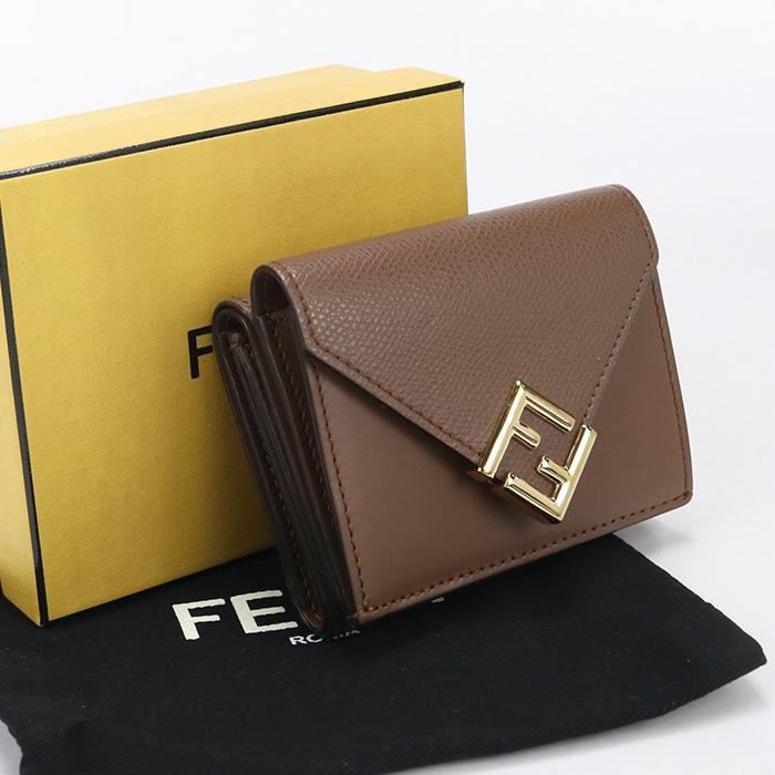 FENDI（フェンディ） 中古良品 三つ折り財布 8M0480 FFダイヤモンド 