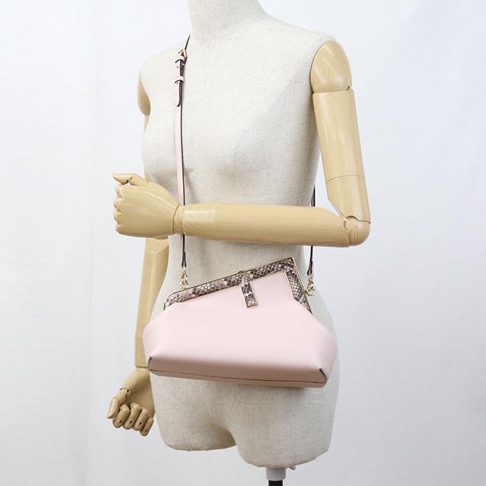 【美品】フェンディ ファーストスモールショルダー　ムートンピンク 8BP129 FENDI（フェンディ） 中古良品 ショルダーバッグ 8BP129 ファースト