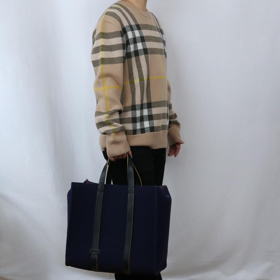 FENDI 中古良品フェンディFENDI ウールトート 7VA390 51N ネイビー 