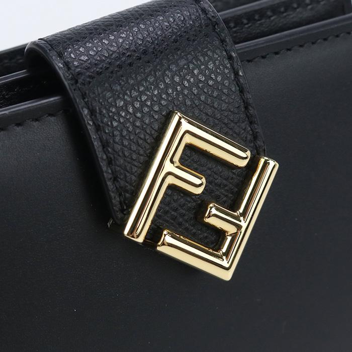 中古美品フェンディFENDI FFダイヤモンド 二つ折り財布 ブランド 8M0386 ALWA F0KUR ブラック ランク：S us-1  レディース｜bighit｜06