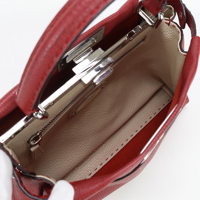 FENDI 中古良品フェンディFENDI ピーカブー 2WAYハンドバッグ レザー  