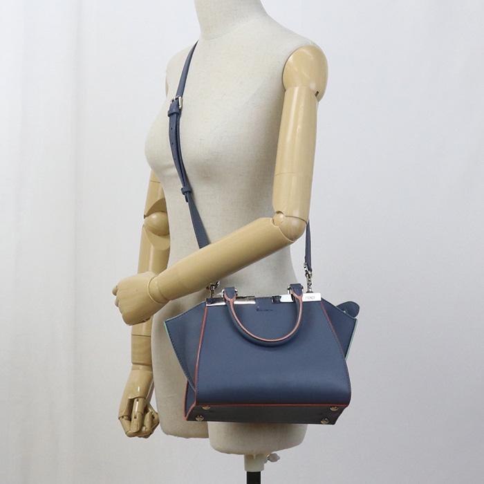 フェンディバッグ 8BH333 5QT トロワジュール 2WAYショルダー