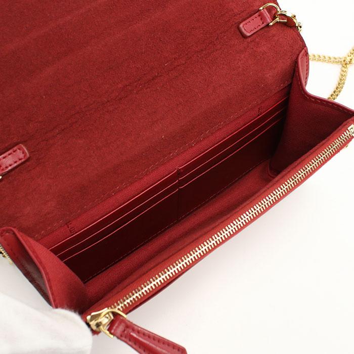 中古良品FENDI フェンディ チェーンウォレット 8M0346 バグズアイ レディース レッド FENDI（フェンディ） 中古良品 チェーンウォレット 8M0346 バグズアイ