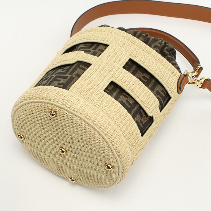 美品☆FENDI ハンドバッグ 極美品】Fendi FFロゴズッカ柄2way