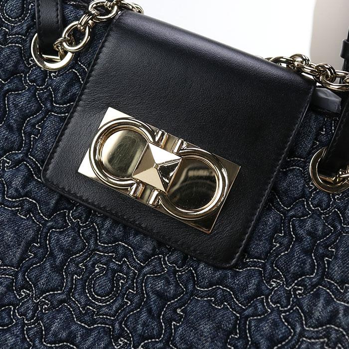 中古良品 FERRAGAMO フェラガモ トートバッグ 21 0960 2WAY レディース