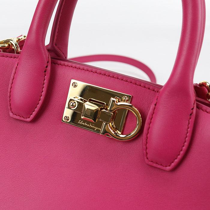 中古良品 FERRAGAMO フェラガモ トートバッグ 21 H288 2WAY ガンチーニ