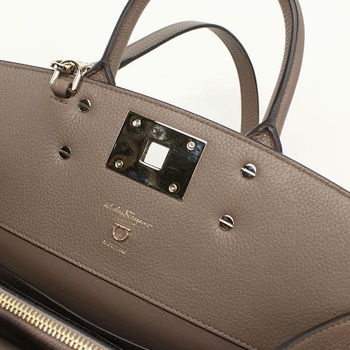 中古良品 FERRAGAMO フェラガモ トートバッグ 21 H159 2WAY ガンチーニ