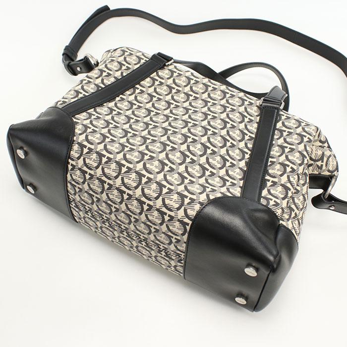 美品✨サルヴァトーレフェラガモ 2way ボストンバッグ レザー ブラック 中古良品 FERRAGAMO フェラガモ ボストンバッグ 24 A187 2WAY