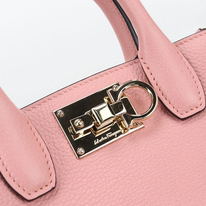 中古美品 FERRAGAMO フェラガモ トートバッグ 21 H288 2WAY ガンチーニ