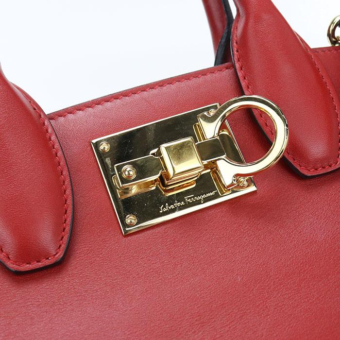 中古良品 FERRAGAMO フェラガモ トートバッグ 21 H159 2WAY ガンチーニ