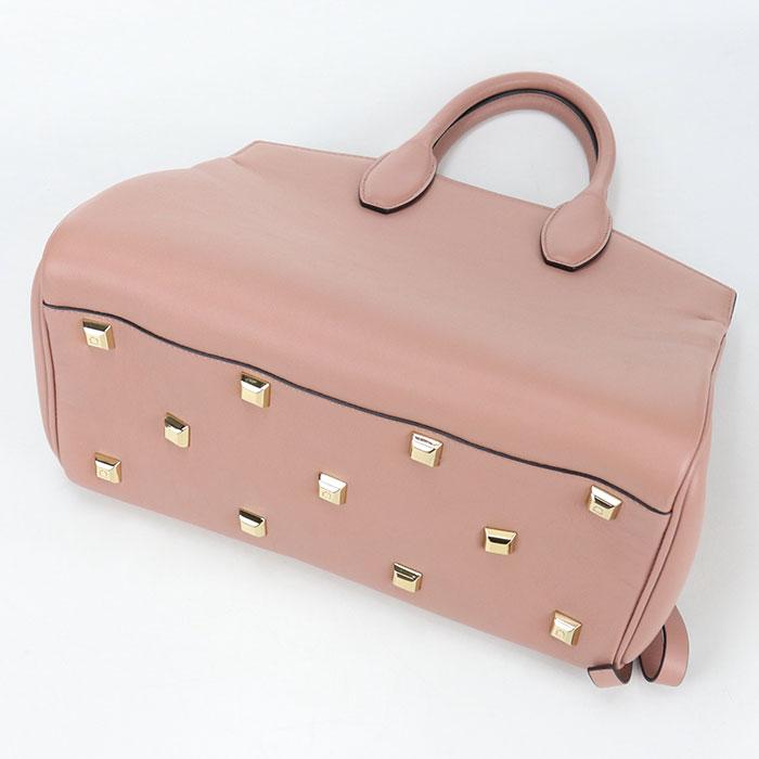 Salvatore Ferragamo ガンチーニ トートバッグ ピンク 中古良品 FERRAGAMO フェラガモ トートバッグ 21 H159 2WAY ガンチーニ