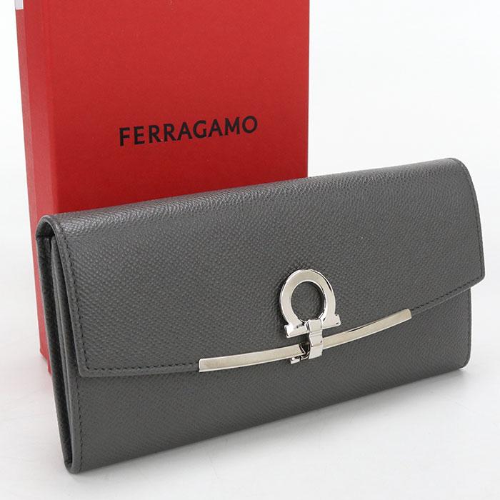 FERRAGAMO（フェラガモ） 中古・未使用 長財布二折 22 D150 ガンチーニ 