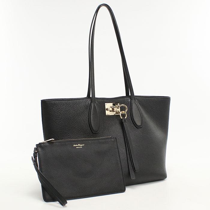 中古良品 FERRAGAMO フェラガモ トートバッグ 21 H655 ガンチーニ
