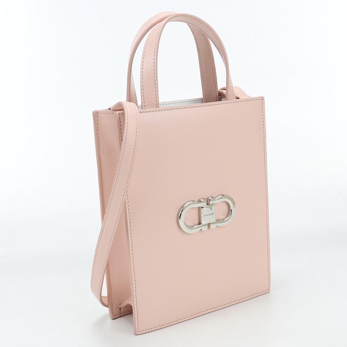中古美品 FERRAGAMO フェラガモ トートバッグ 21 8358 2WAY ガンチーニ 
