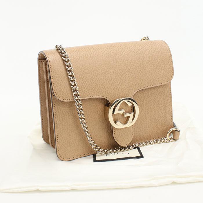 GUCCI グッチ ショルダーバッグ  ベージュ 【古着】【中古】【送料無料】 中古・古着通販】GUCCI (グッチ) ショルダーバッグ ベージュ｜ブランド