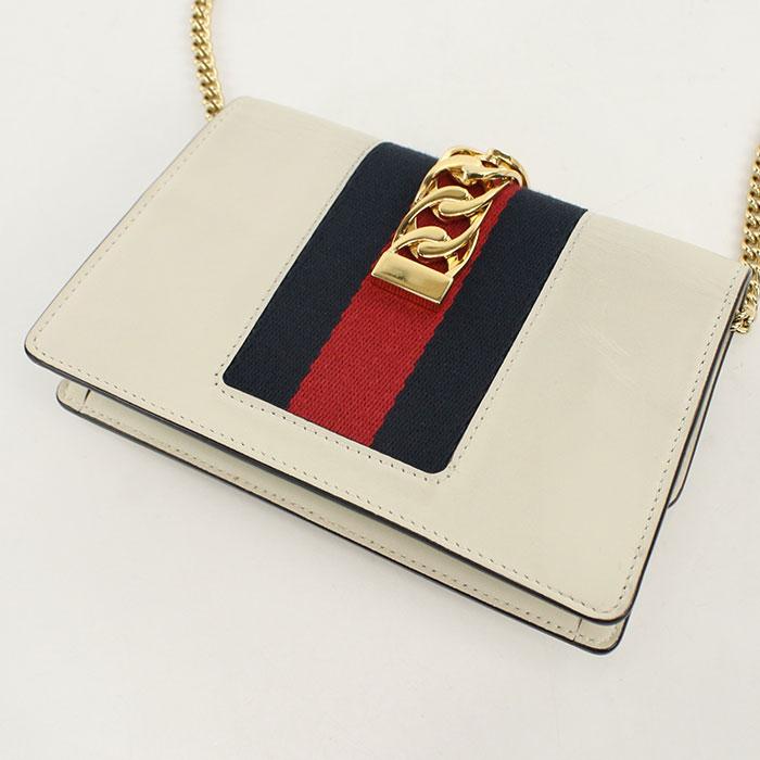 GUCCI グッチ/ミニチェーンショルダーバッグ/シルヴィ/494646/218*/ABランク/88【中古】 GUCCI（グッチ） 中古良品 ショルダーバッグ 494646 ミニチェーン