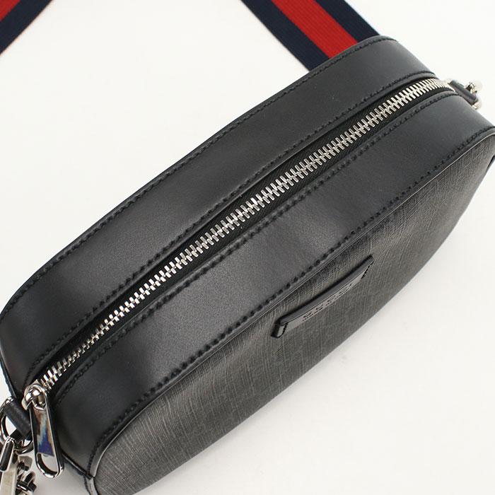 中古美品 GUCCI グッチ 斜め掛け ショルダーバッグ 574886 GGスプリーム メンズ ブラック