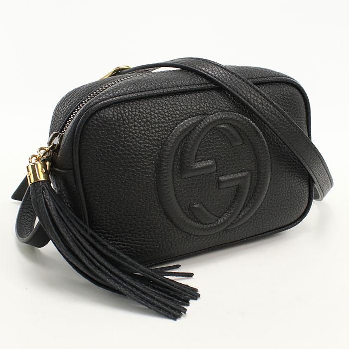 【美品】 GUCCI ショルダーバッグ gg柄 レザー 黒 ポシェット 大人気 GUCCI（グッチ） 中古・未使用 斜め掛け ショルダーバッグ 347994